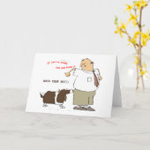 お尻グリーティングカードの洗浄 カード (黄色い花)