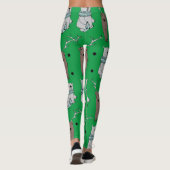 お尻グリーンホリデークリスマス動物はトナカイを生む レギンス (裏面)