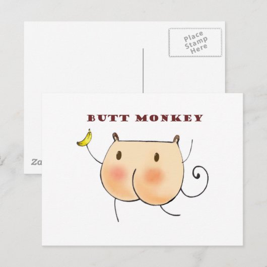 お尻サル ポストカード (正面/裏面)