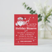 お尻サンタクロースPapercut on Red Christmasイベント 案内ポストカード (スタンド正面)