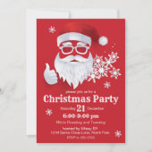 お尻サンタクロースPapercut on Red Christmas 招待状 (正面)