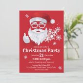 お尻サンタクロースPapercut on Red Christmas 招待状 (スタンド正面)