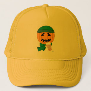 お尻ジャックオランタンハロウィンコーヒーアート キャップ
