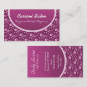 お尻スタイリッシュと名刺、Dazzling明るい赤紫色 名刺 (正面/裏面)
