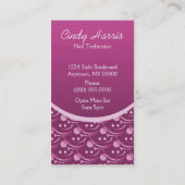 お尻スタイリッシュと名刺、Dazzling明るい赤紫色 名刺 (裏面)