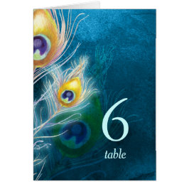 お尻スタイリッシュピーコックブルー結婚のテーブル番号