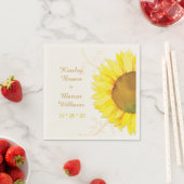 お尻スワーズ&ひまわり結婚の スタンダードカクテルナプキン (インサイチュ)