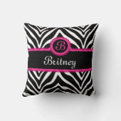 お尻ゼブラプリント及びレースモノグラム クッション (裏面)