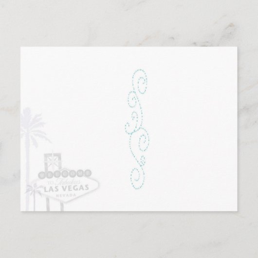 お尻トワイライトラスベガスウェディング日付を保存 案内ポストカード (裏面)