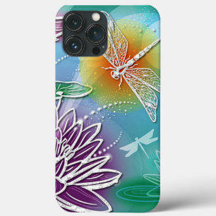 お尻トンボ夏かわいらしのモダンフローラアート iPhone 13 PRO MAXケース