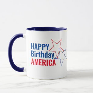 お尻ハッピーバースデーアメリカ7月4日アメリカ愛国主義 マグカップ