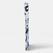 お尻バイオレットブルーグレーブラック3D液体アートパターン iPhoneケース