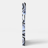 お尻バイオレットブルーグレーブラック3D液体アートパターン iPhoneケース