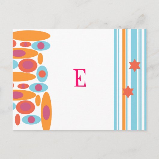 お尻バルミツワー保存日付 案内ポストカード (正面)