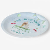 お尻ヒッポホレイバースデーパーティー ペーパープレート (アングル)