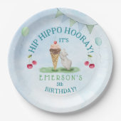 お尻ヒッポホレイバースデーパーティー ペーパープレート (正面)