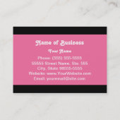 お尻ピンクとブラックのハートスタイリッシュパタ市松模様にーン 名刺 (裏面)