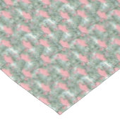 お尻ピンクフラミンゴかわいいパームの葉柄 テーブルクロス (アングル)