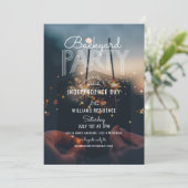 お尻フォトアウトドアバーベキュー7月4日パーティー 招待状 (スタンド正面)