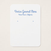 お尻ブルーイヤリングまたはジュエリー表示カード (正面)