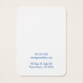 お尻ブルーイヤリングまたはジュエリー表示カード (裏面)