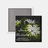 お尻ボヘミアン結婚グリーンキク マグネット (正面/裏面)