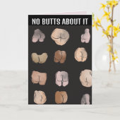 お尻マンおもしろいフレンド誕生日グリーティングカード カード (黄色い花)