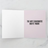 お尻マンおもしろい誕生日グリーティングカード カード (内部)