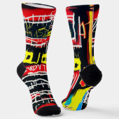 お尻モダンアーバングラフィティ通りアートスプレー ソックス (傾斜あり)