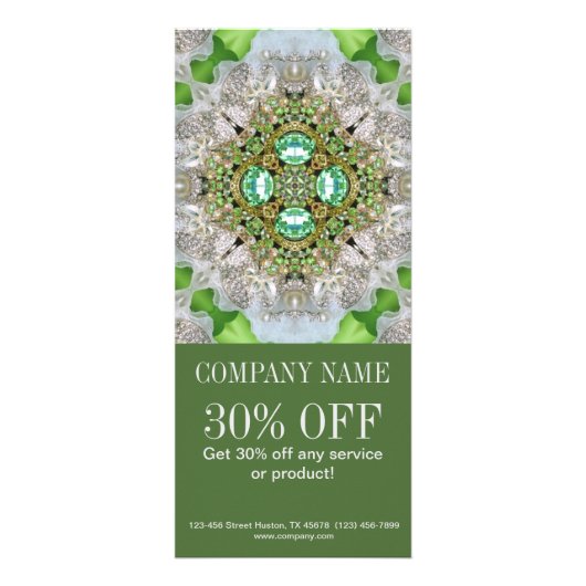 お尻モダングリーンダイヤモンド輝くファッションガーリー ラックカード (正面)