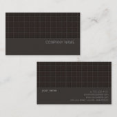 お尻モダンスクエアパターンブラック 名刺 (正面/裏面)