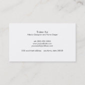 お尻モダンバラ金ゴールドモノグラムデザイナーブラック 名刺 (裏面)