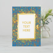 お尻モダンフォイルアート招待状付きデザインカード 箔招待状 (立ち正面)