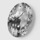 お尻モダンブラックグレーホワイト抽象芸術幾何学的アート ラージ壁時計 (傾斜)