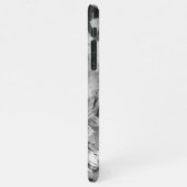 お尻モダンブラック・グレイ白ブラシストロークアートモチーフ iPhoneケース (左側)