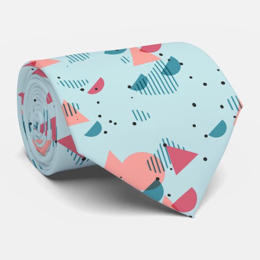 お尻モダン抽象芸術幾何学模様50sアートパターン ネクタイ (ロール)