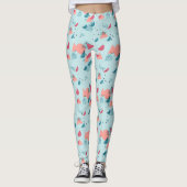 お尻モダン抽象芸術幾何学模様50sアートパターン レギンス (正面)