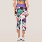 お尻モダン抽象芸術幾何学模様 カプリレギンス (裏面)