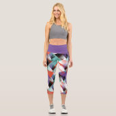 お尻モダン抽象芸術幾何学模様 カプリレギンス (正面)