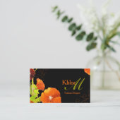 お尻レッドホリホックスブラックモノグラム 名刺 (スタンド正面)