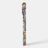 お尻レトロシックファンキーフローラサークルアートパターン iPhoneケース (左側面)