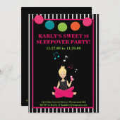 お尻レトロモダンサッシガール誕生日 招待状 (正面/裏面)