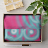 お尻レトロ中世紀暗い赤紫色ブルーモダンサークル 薄葉紙 (ギフト)