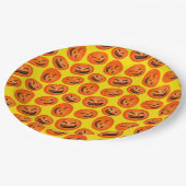 お尻不気味なカボチャハローウィンパーティは黄色を供給 ペーパープレート (アングル)