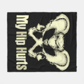 お尻交換回収ギフト新規関節手術 フリースブランケット (正面(横))