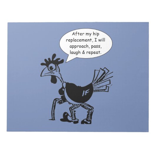 お尻交換手術 – おもしろい引用文 ノートパッド (正面)