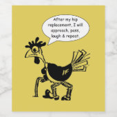 お尻交換手術 – おもしろい引用文 ワインラベル (シングルラベル)