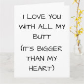 お尻全部で愛してる誕生日カード カード (黄色い花)