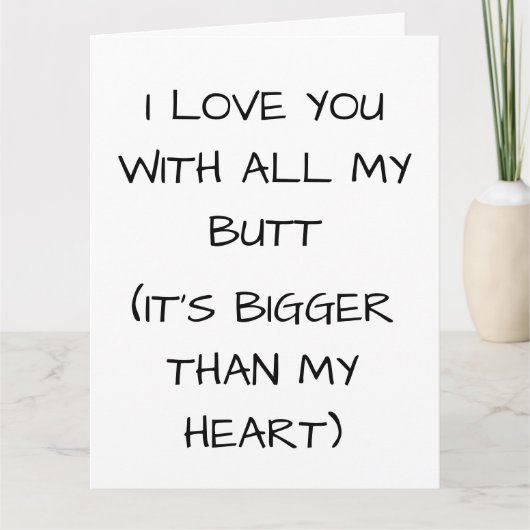 お尻全部で愛してる誕生日カード カード (正面)