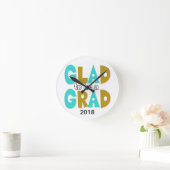 お尻卒業装飾品 ラウンド壁時計 (ホーム)